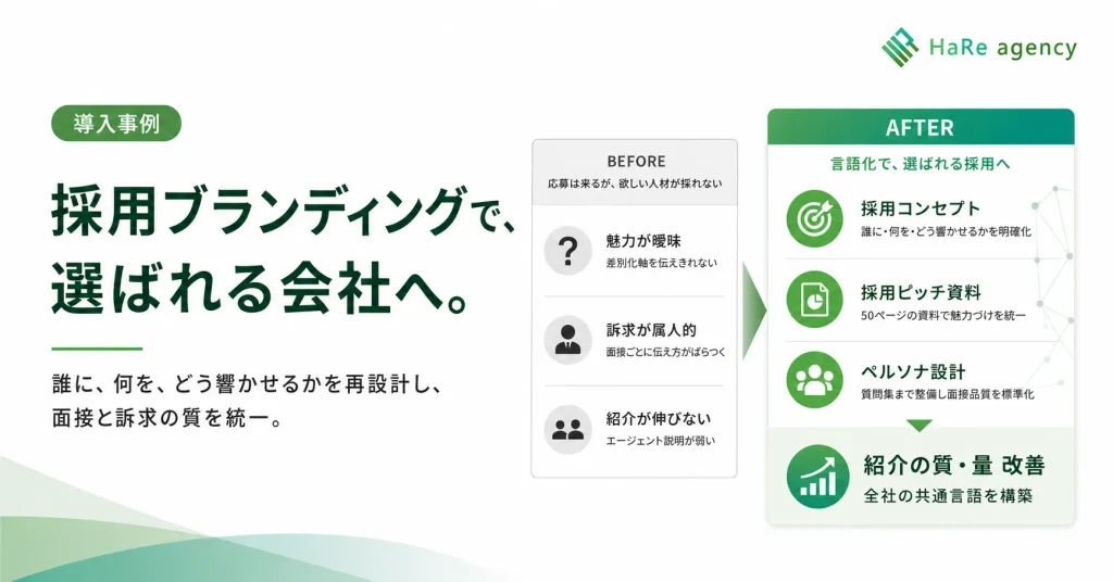 採用ブランディングで選ばれる会社へ変わった導入事例の図解